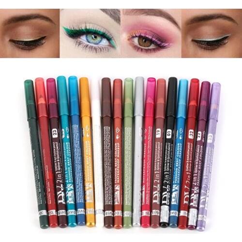 Hot 18 Colors 1PC Women Matte Eye Shadow liner Pen Long-lasting Glitter Colourful Eyeliner Eye Makeup Beauty Tools Cosmetic