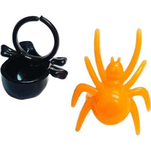 24Pc Plastic Kids Child Halloween Pumpkin Witch Rings Ewelry Pinata Bag Filler Novelty Birthday Fun Joke Party Favors Loot Gag