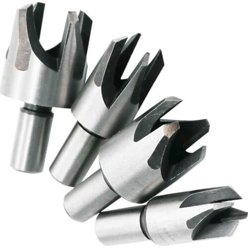 4Pcs Woodworking Drill Bit Claw Type Carpentry Cork Drill 5/8 1/2 3/8 1/4 Woodwork Plug Cutter Cork Knife Carbon Steel Hand Tool