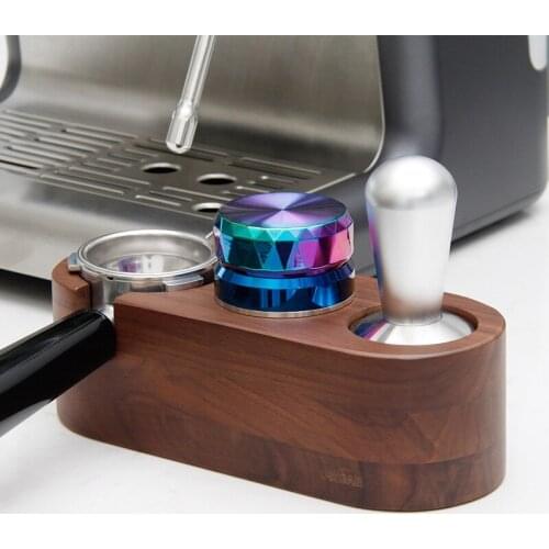 58.35MM ustomized 304 stainless steel stepless adjustment Espresso coffee hammer tamper distributor Coffee powder filling device