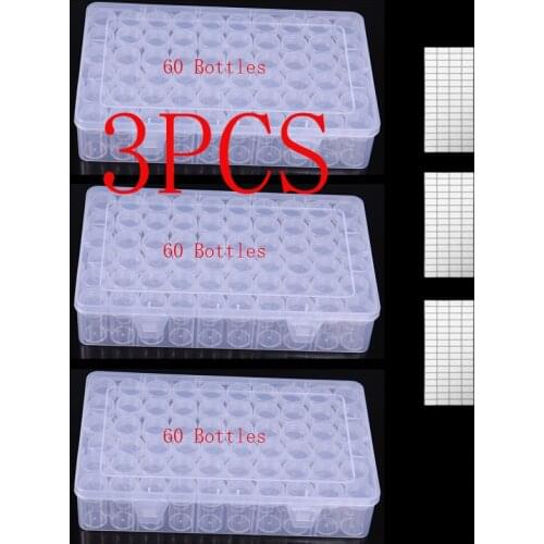 60/120/28 Bottle 5D Diamond Painting Accessories Kits Diamond Embroidery Accessories Set Storage Box Point Sticker Drill Pen Set