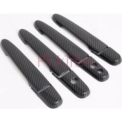 Car Exterior Accessories For Toyota Rush 2018 2019 2020 Carbon FIber Color Door Handle Cover Trim Sticker Styling