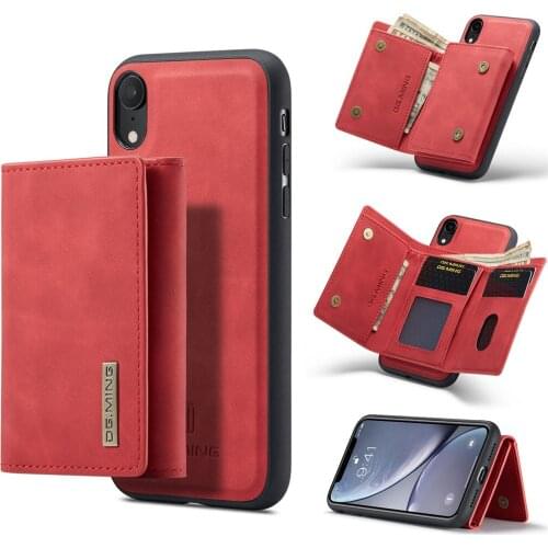 Case For iPhone X XR XS Max Luxury Leather Wallet Magnetic Flip Cover For Credit Card Protective Shockproof Slot Holder