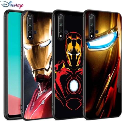 Black Soft Cover Marvel Iron Man Logo For Huawei Nova 8 7 6 SE 5T 7i 5i 5Z 5 4 4E 3 3i 3E 2i Pro Phone Case