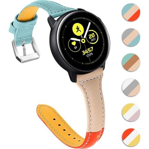 Colorful Leather Watch Band Strap Smart Watch and Traditional Watch Wristband Bracelet Replacement for Samsung Galaxy Watch 46mm