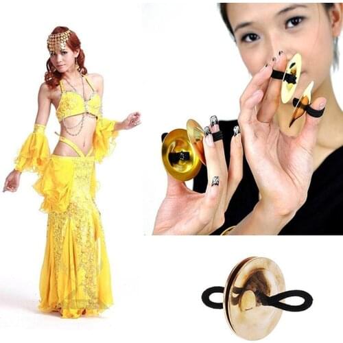Child Musical Instrument Toys Metal Early Education Baby 1 Pair Copper Cymbals Silver Belly Dance Finger Dial Pads