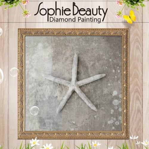 Diy Diamond Painting Cross Stitch Beauty Gray Shell HandCraft Home Beaded Embroidery Arts Crafts Sewing Needlework Mosaic Kit