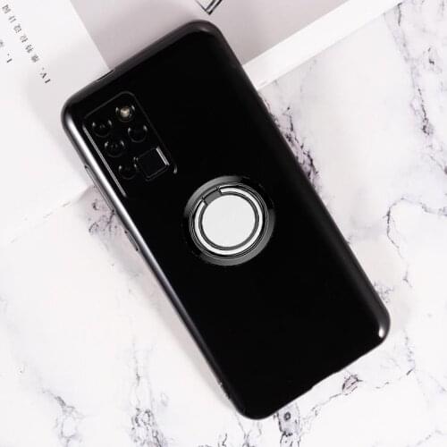 For Oukitel C21 Back Ring Holder Bracket Phone Case Cover Phone TPU Soft Silicone ON OukitelC21 6.4"