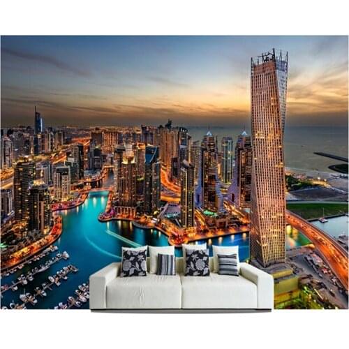 Custom photo Textile Wallcoverings, Dubai murals for the sitting room sofa bedroom TV wall waterproof vinyl which wallpaper