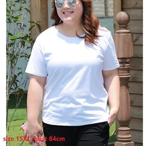 White Super Large T Shirts Oversized 8XL 9XL 10XL 12XL 15XL bust 150cm 180cm Women Tees Casual O-Neck Short Sleeve T-shirt