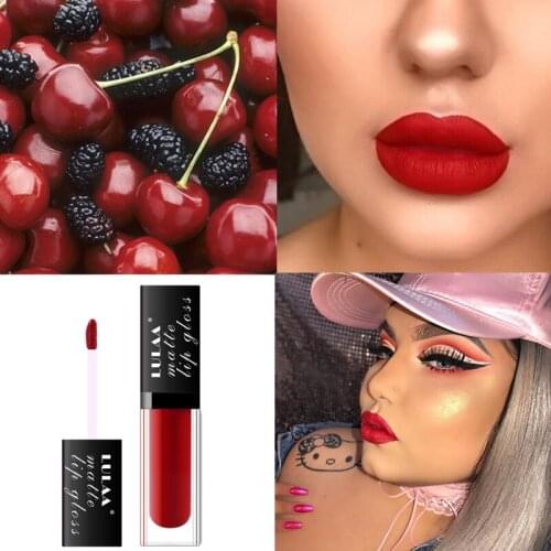 Lulaa cross-border Matte Lip gloss 8-color non-stick Cup make-up Liquid Lipstick Rouge waterproof permanent non-decolorization m