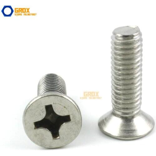 M2 316 Stainless Steel Phillips Flat Head Machine Screw Marine Grade