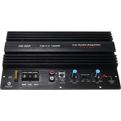 12V 1000W Mono Car o Power Amplifier Powerful Bass Subwoofers Amp PA80D