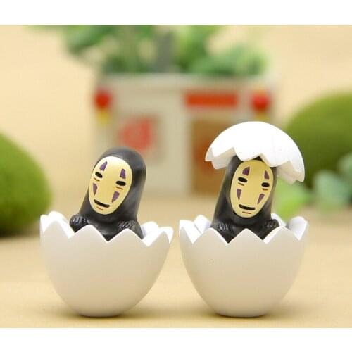 Cartoon Cute Egg Shell No Face Man Dolls Small Statue Car Figurine Crafts Garden Mini Figure Ornament DIY Miniatures Model Toys
