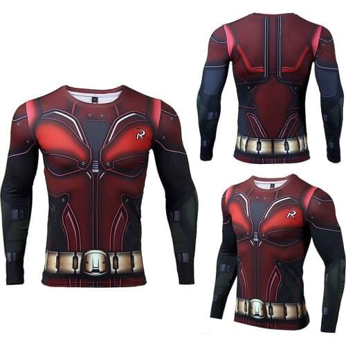 New Gym Shirts Cosplay Anime character t Shirt cosplay anime Compression clothing tshirt men Casual Slim t Shirts S-4XL