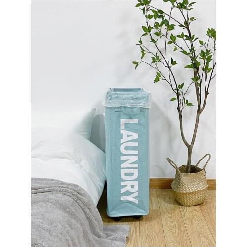 Rolling Laundry Hamper Collapsible Tall & Slim Laundry Basket with Breathable Wash Bag Waterproof & Dustproof Wheels Laundry bag