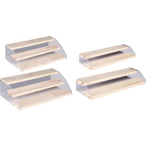 Display Stand Clear Stepped Acrylic Durable Storage Rack Holder Desktop Organizer for Models