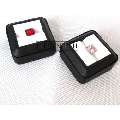 50pcs Display Stand Gemstones Diamonds Box PU Leather Jewelry Holder Beads Stud Earring Case Showcase