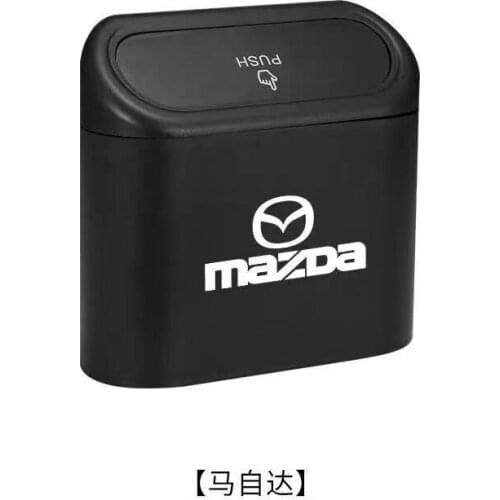 For Mazda Car Trash Bin Hanging Vehicle Garbage Dust Case Storage Box Trash Can Auto Accessories