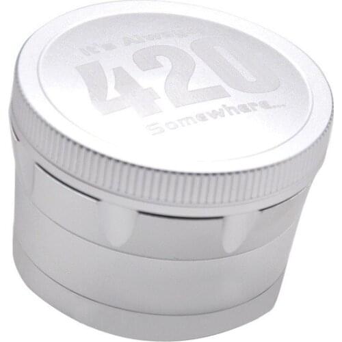 Popular 420 Tobacco Shredder Smoking Accessories 4-Layers 63 MM Aluminum Alloy Herb Weed Grinder Spice Crusher Gift for Men