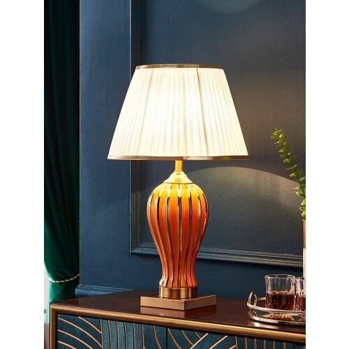 American European Luxury Light Luxury Table Lamp For Living Room Decoration Bedroom Bedside Lamp Retro Domestic Personality