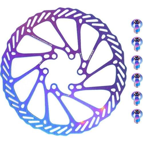 Rainbow Colors Mountain Bike Disc Brake Rotor With Bolts G3 180mm For MTB Road Bike Pad For Cycling Bicycle Parts