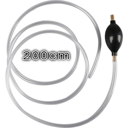 2m Auto Car Siphon Syphon Hose Tube Liquid Transfer Manual Hand Pump Tools For Gas Oil Water Aquarium Automovil Accessories