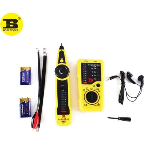 BOSI Network Cable Tester Detector RJ11 RJ45 Cat5 Cat6 Telephone Wire Tracker Tracer Toner Ethernet LAN Line Finder Newest
