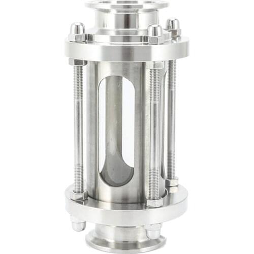 With Cover Fit 25/32/38/51mm Tube OD x 1.5" 2" Tri Clamp Homebrew Sanitary Diopter Flow Sight Glass SUS304 Stainless