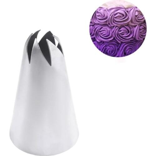 1PCS #333 Korea Bean Rose Petal Piping Nozzle Cake Decorating Icing Tips Stainless Steel Pastry Nozzles Cream Paste Flower Petal