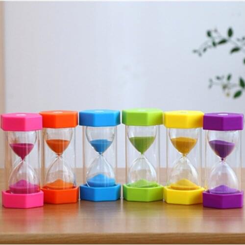 2019 Promotional plasitc Sand Clock 5minutes /10minutes Hexagonal Household Hourglass Kid Gift Sand Clock Decorative Sand Timer