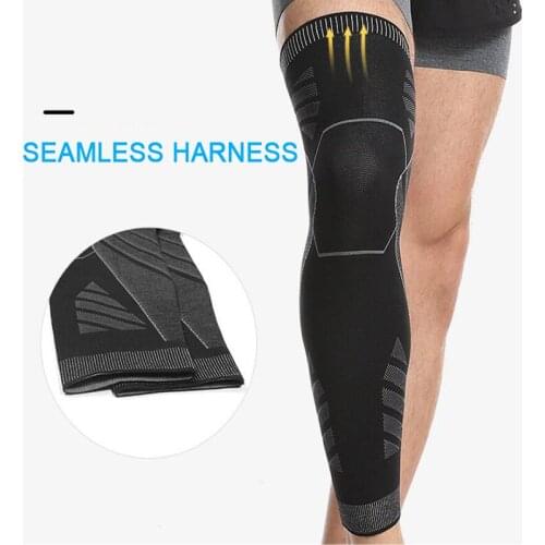 2021 Sports Legging Protective Gear Knitted Pressure Knee Pads Outdoor Riding Basketball Long