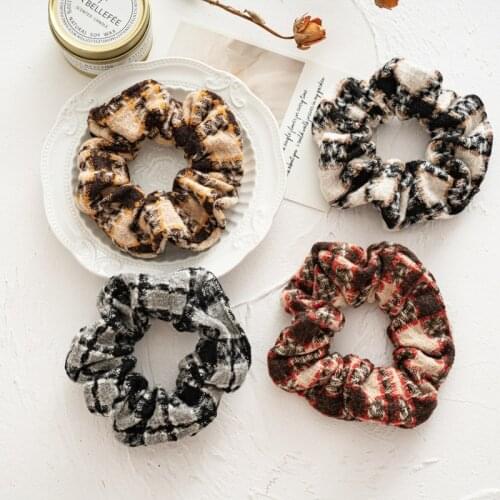 4PCS Hair Scrunchies Blumen Haargummis Hear Bobbles Hearband Sortiert