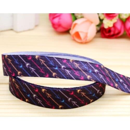 5/8'' Free shipping Fold Elastic FOE tribal arrow printed headband headwear hairband diy decoration wholesale OEM P5125
