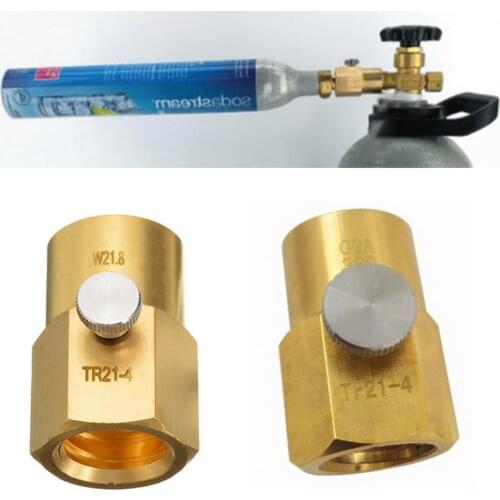 50% Dropshipping!!TR21-4 to CGA320/W21.8 Soda Maker Cylinder Refill Adapter Tank Connection Kit