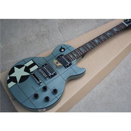 6-string electric guitar matte grey body 5-star beauty pattern Beibei fingerboard free delivery
