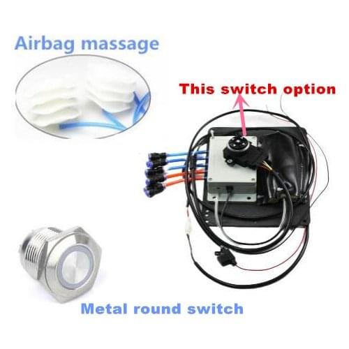 Car seat electric Vibration Car Massager Waist Pillow Back Lumbar Supporting with 6 air pneumatic bladder interior Seat support