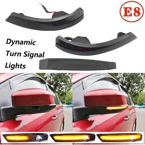 2pcs Dynamic Turn Signal Light LED Side Wing Rearview Mirror Indicator Blinker Light For Ford Focus 2 3 Mk2 Mk3 Mondeo Mk4