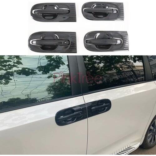 For Toyota Sienna (XL30) 2015 -2020 Door Handle Cover Trim And Bowls Sticker With Smart Key Hole Overlays Styling Accessories