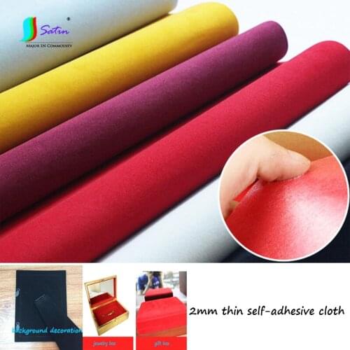 Background Wall Linging Drawer Photo Frame Decoration Colorful Thickness 0.2mm Thin Self-adhesive Flocking Cloth A0659L