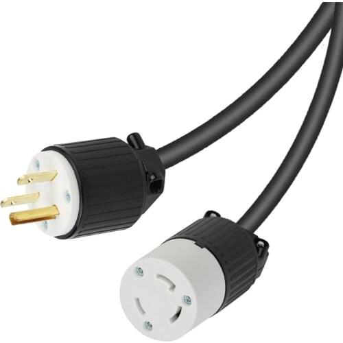 JORINDO NEMA 6-15P Straight head to L6-30R American standard plug power extension conversion cord