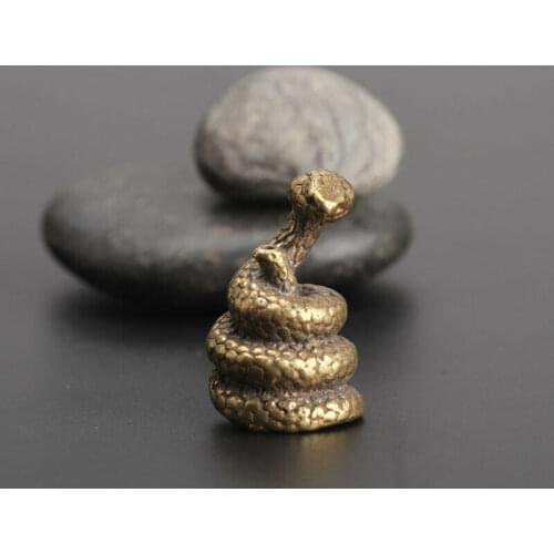 Chinese old Asian Antiques Zodiac snake Exquisite Tea Pet Incense stick statue