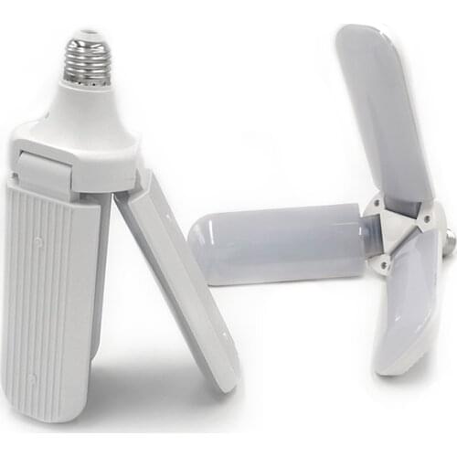 LED Bulb 45W E27 110V 220V 30W 60W Foldable Fan Blade Adjustable Angle Home Energy Saving High Brightness Ceiling Lamp