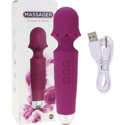 Magic Wand Massage with 8 Powerful Speeds 20 Vibration Mode Cordless Handheld G-Spot Vibrator Adult clitoris Sex Toy for Women