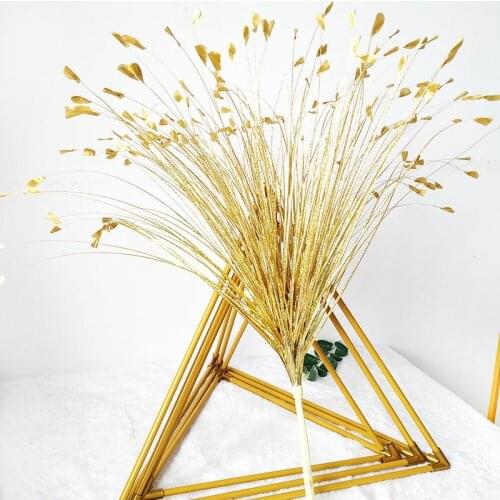 Christmas Decoration Artificial Plant Golden Glitter Reed Flower Wedding fake flower festival home decoration colorful grass