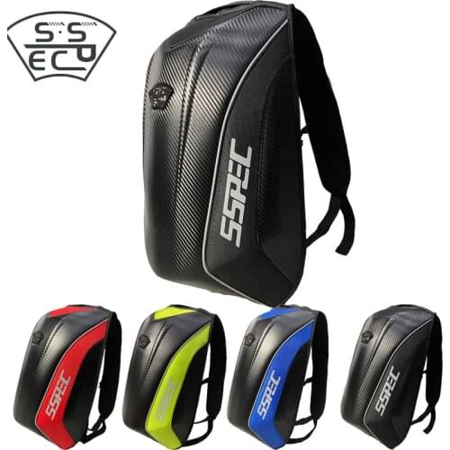 Motorcycle Backpack Carbon Fiber Motocross Riding Bag Waterproof Bike Hard Shell Bag Moto Tourism Luggage Bag Dain Backpack