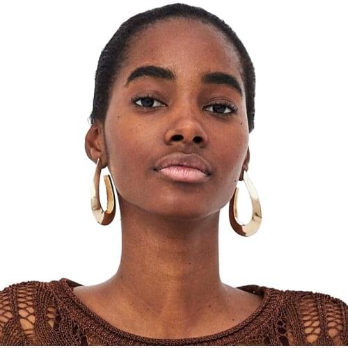 PPG&PGG Punk Style Metal Drop Earrings For Women Simply Twisted Cheap Statement Earrings Charm Wedding Jewelry Bijoux