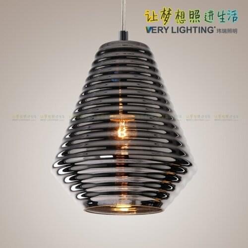 Nordic glass post modern pendant light restaurant single head hanging lighting for bar dining room