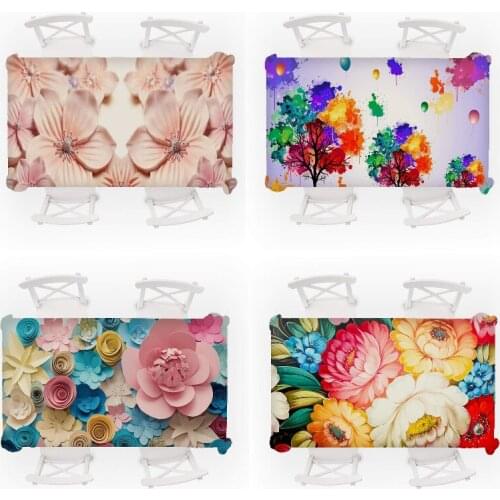3D flowers lace tablecloth waterproof tablecloth dinning table set decorating table covers elegant table cloths linen tablecloth