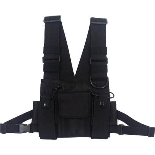 Mens Tactical Shoulder Bags Chest Rig Bag Hip Hop Streetwear Men Functional Waist Packs Adjustable Pockets Fanny Pack Chest Bag